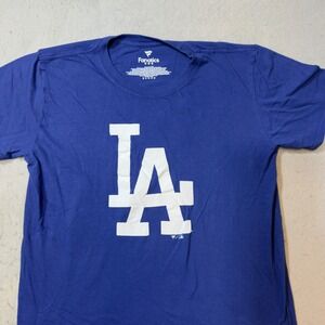 Fanatics Los Angeles Dodgers MLB T-Shirt Mens Medium Blue LA Logo Short Sleeve